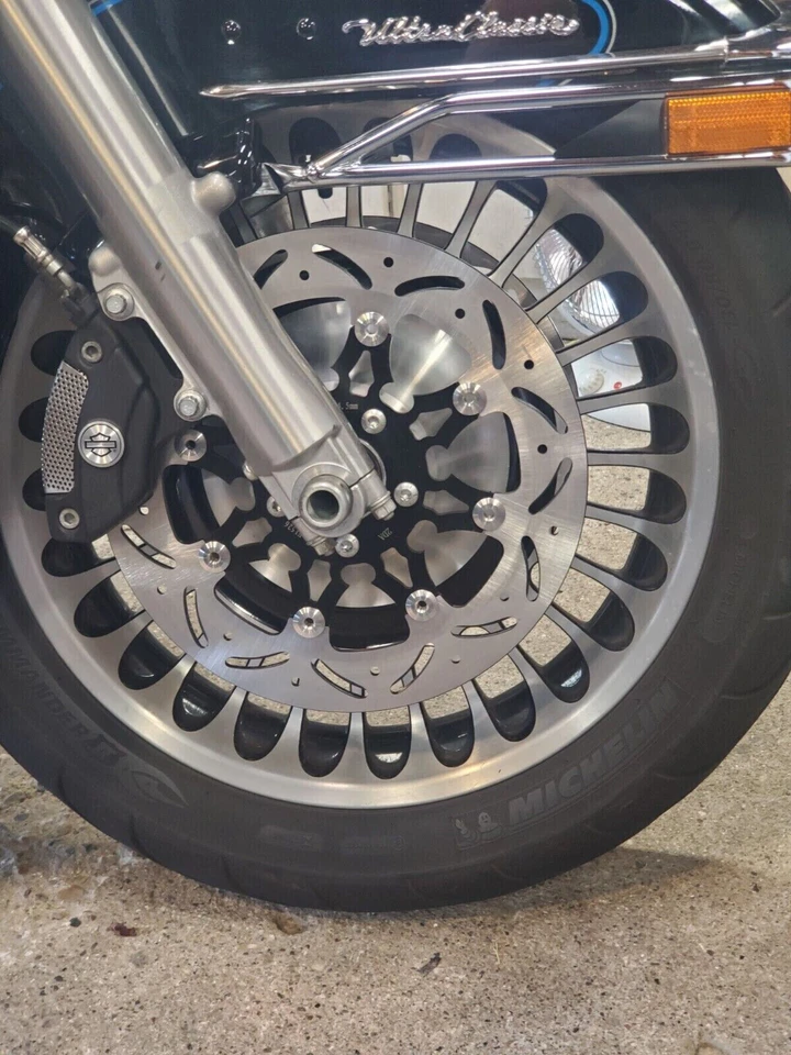 11.8 Front 11.5 Rear Floating Brake Rotors for Harley Dyna 06-17 Softail Fatboy Foto 4 de 4