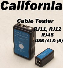 Network Cable Tester RJ45 LAN RJ11 Phone RJ12 Telephone CAT5 CAT6 8P8c 6P6C USB