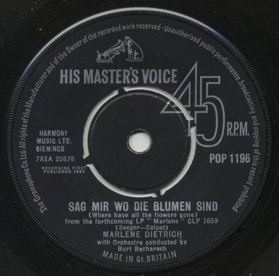 Marlene Dietrich - Sag Mir Wo Die Blumen Sind (Where Have All The