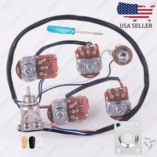 Solderless Prewired Wiring Harness Kit 2T2V 500K Pots 3 Way Switch for Les Paul