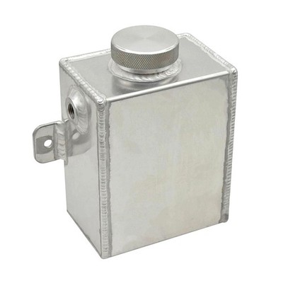 Universal 1.2L Aluminum Coolant Overflow Expansion Tank with Cap Natural