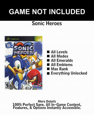 Sonic Heroes 100% Unlocked Xbox USB Saves