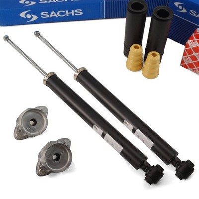 2x SACHS Stoßdämpfer + FEBI Domlager für MERCEDES C-Klasse W204 T-Model S204