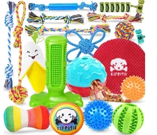 25 Pack Various Puppy Dog Toys for Teething, Entertainment & Interaction, Puppy 