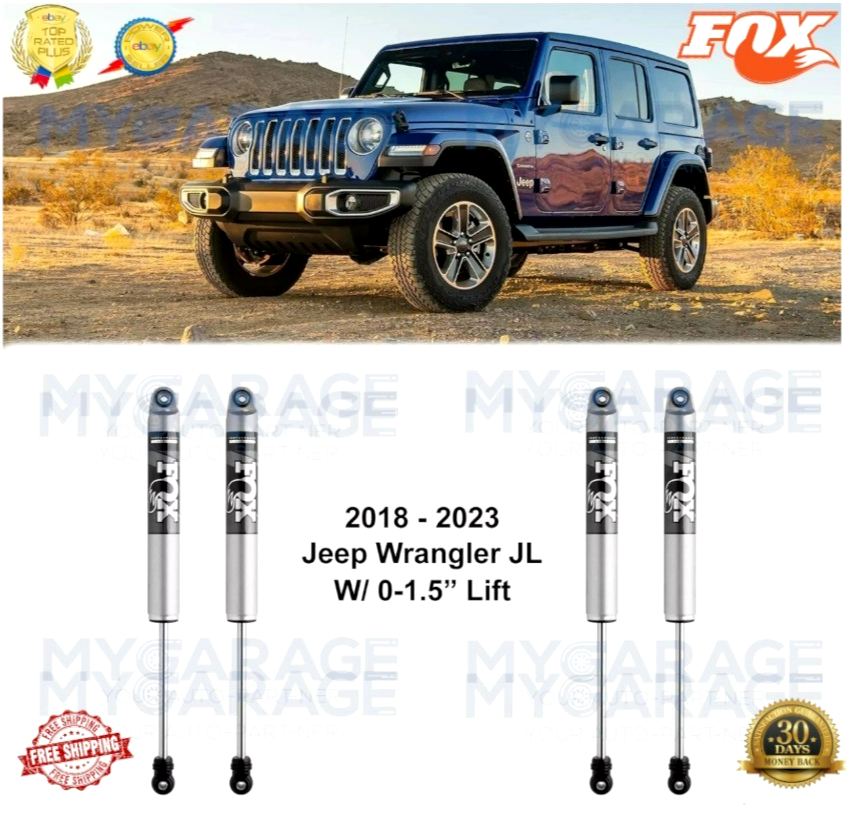 Fox Shocks 2.0 IFP Front & Rear Set Fits 18-26 Jeep Wrangler JL w