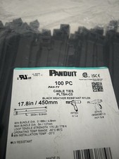  Lot of 100 Panduit PLT5H-C0 Cable Tie, Heavy, Weather Resistant Nylon, 17.8" L