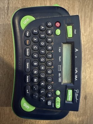 Brother P-Touch PT-80 Blue 12-Character LCD Display Electronic Labeling System