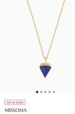 Missoma Gold  vermeil Lapis Shield Pendant Necklace