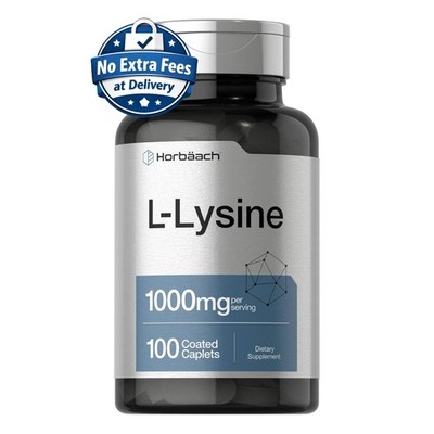 L-Lisina Clorhidrato 1000 mg 100 Capletas | Suplemento Aminoácido de Forma Libre