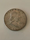 1956 50 Cent Franklin Half Dollar Coin No Mint Mark