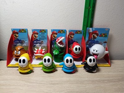 2.5'' SHY GUY 9-PK Super Mario Nintendo Black Light Blue Green Red Yellow Spiny