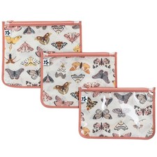 Diaper Bag Organizing Pouches 3 Pack Mess-Proof Clear Front Travel Organize...