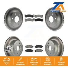 Coated Brake Rotors Semi-Metallic Pad Front Rear Kit For GMC Sierra 1500 Classic