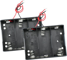 SDTC Tech 2-Pack 3X C Cell Battery Holder 4.5V C Size Battery Case Box with Wire