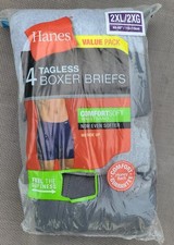 Hanes Mens 2XL Comfort Soft Waistband Boxer Briefs 4-Pack Tagless Comfort Soft