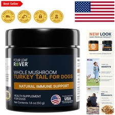 Organic Turkey Tail Mushroom Powder for Dogs - 50 Beta-Glucans, Immune Support
