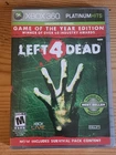New ListingValve Left 4 Dead GOTY Platinum Hits Xbox 360 w/ Case Manual M NTSC-U/C