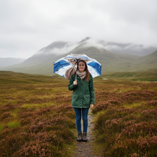 Regenschirm schottisches Thema faltbar Mini