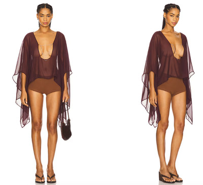 Jaded London Cape Top Jaded  PLUM  mesh chain design size 6 $135msrp