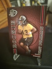 2013 PLAYOFFHIGG HEAVEN TROY POLAMALU ROOKIE CARD #/ 1000 SUPPER CLEAN CARD. rookie card picture