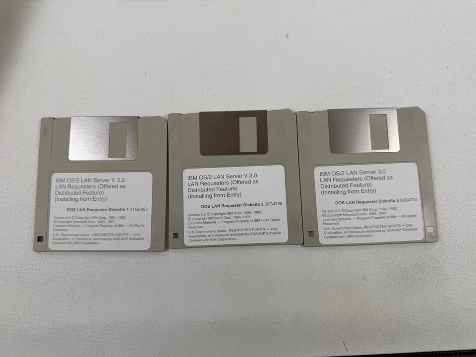 Vintage Rare IBM OS/2 Lan Server Version 3.0 Entry Set 3.5" Floppy Disks Only - Image 4 of 4