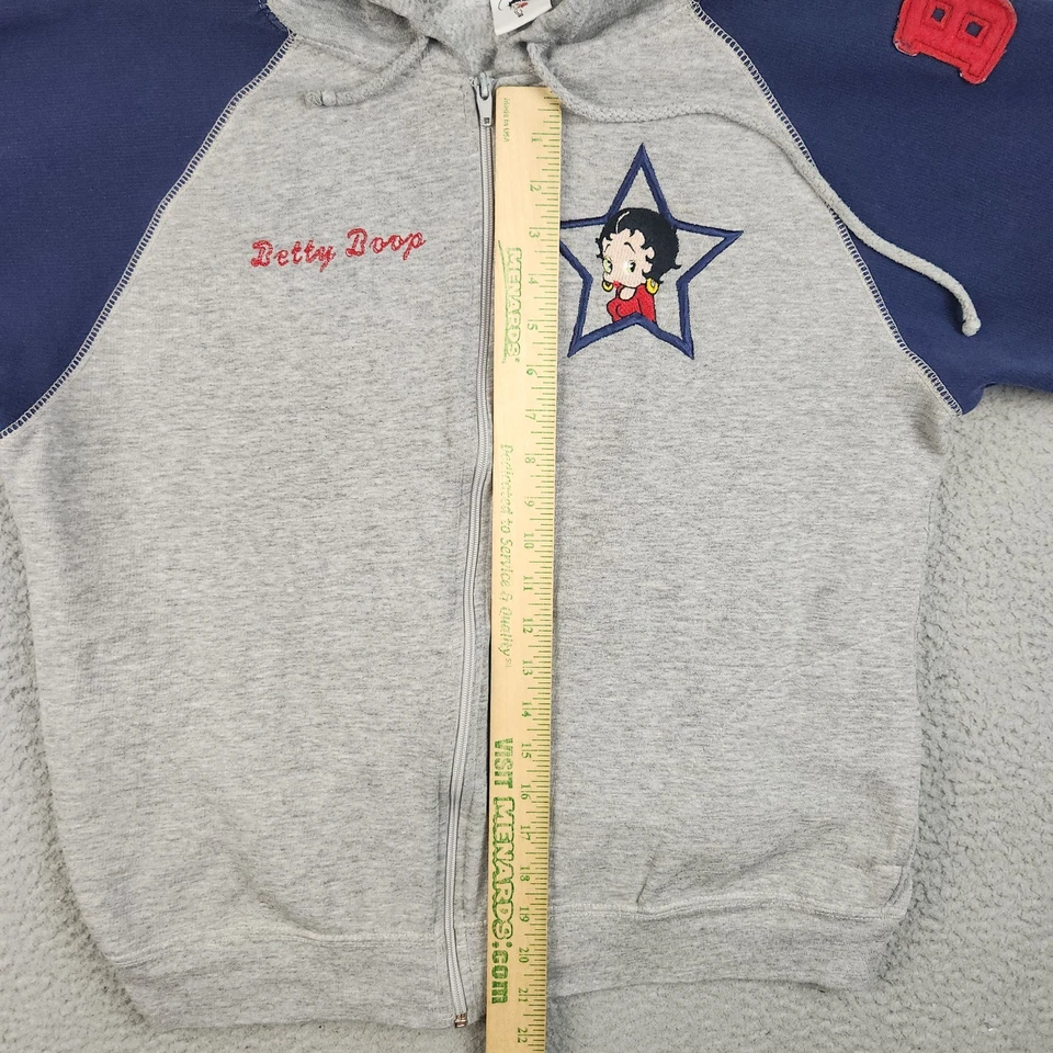 Y2K Betty Boop Sudadera con Capucha Mujer Pequeña Cremallera Completa Sudadera Bordada Logo Chaqueta Foto 4 de 4
