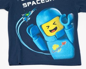 Vintage Lego Movie Video Game Spaceship T-Shirt Men's Size Large Promo