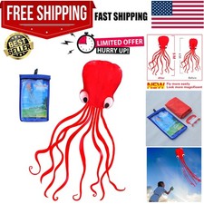 Soft Octopus Kite Series, Beautiful Kite with Long Colorful Tail for Kids and...
