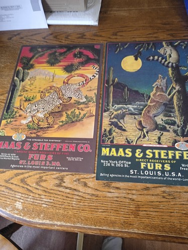 Two Vintage Hunting And Trapping Posters. Reproduction Reprints.