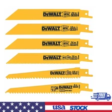 Reciprocating Saw Blades 6PCS for DeWALT DCS381 DWE304, Craftsman, Ryobi, Black+