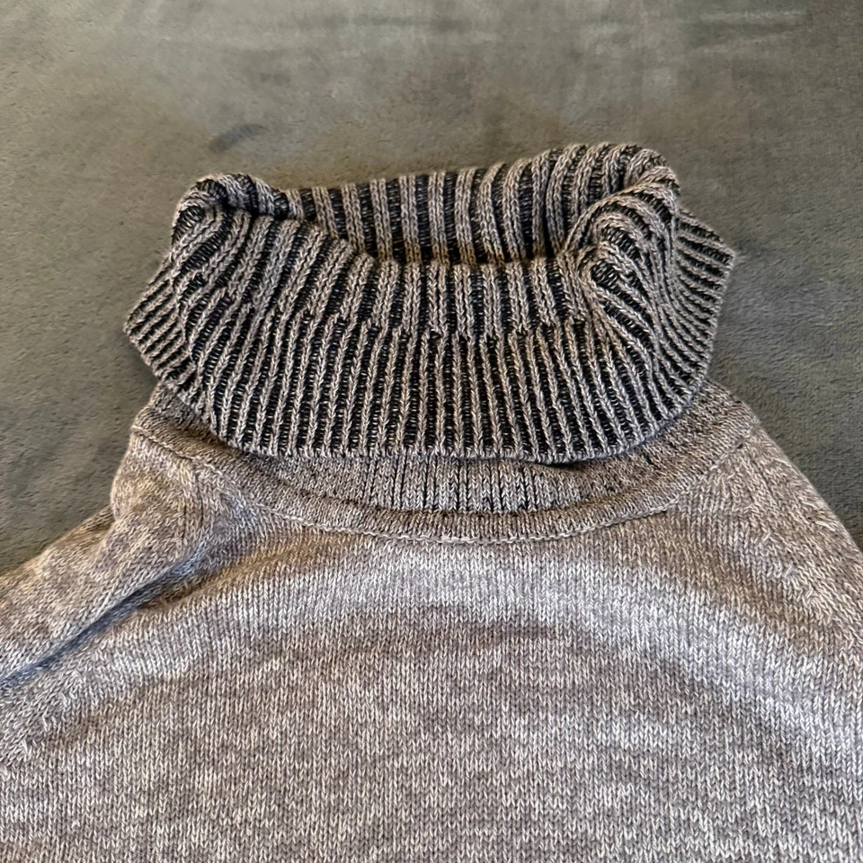 Suéter túnica Isaac Mizrahi gris vivo manga larga cuello alto para mujer grande Foto 4 de 4