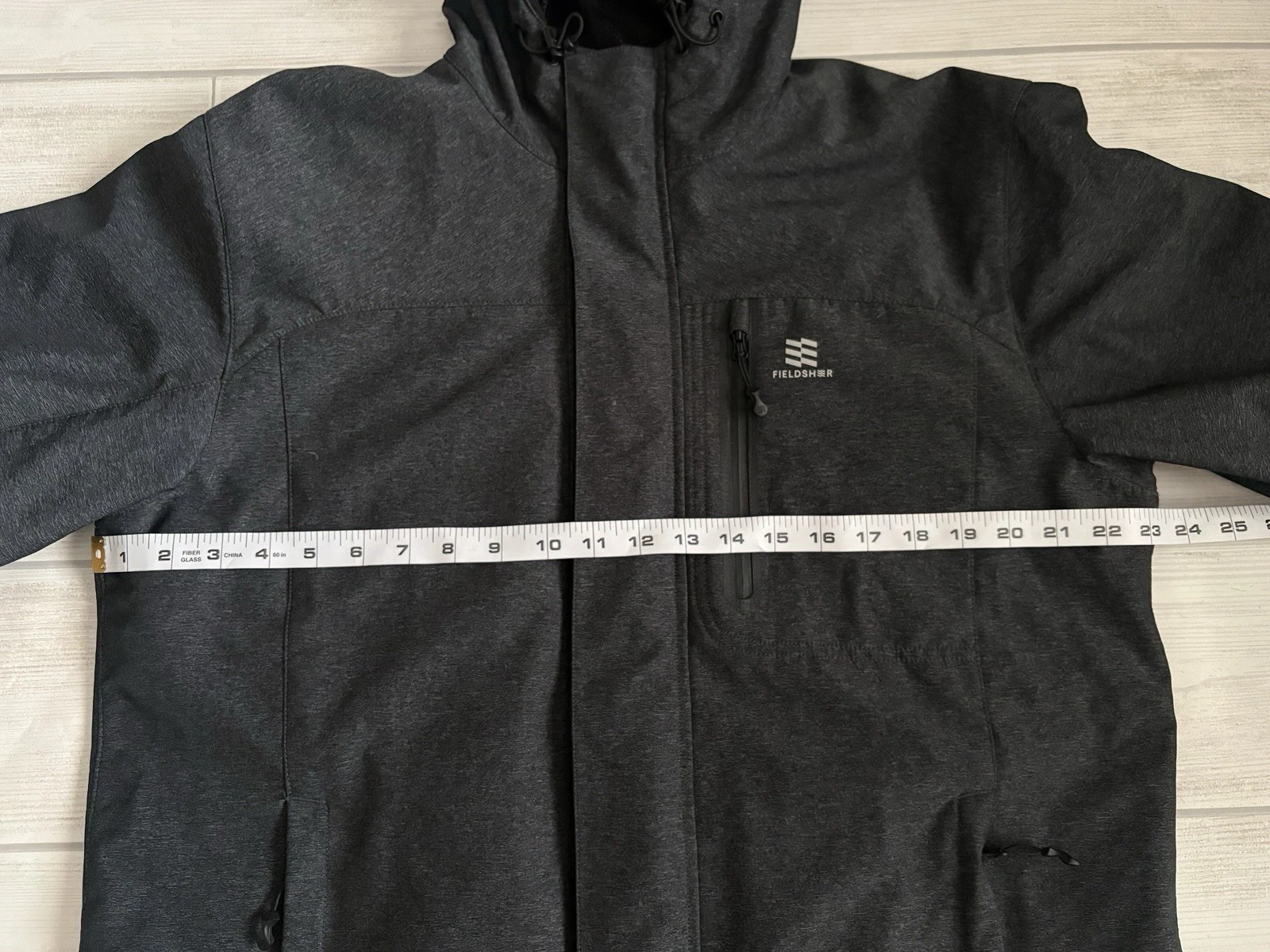 FIELDSHEER Men's Adventure Heather Grey Heated Jacket Large No Battery image 9