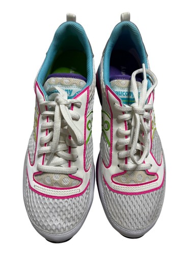 Saucony Women's Originals Jazz Triple White Neon-sz 8 - Picture 8 of 11