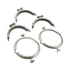 5 Metal Purse Frame Vintage Kiss Lock Clutch Bag Closure Handbag Accessaries