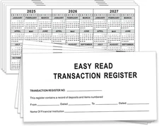 6"×3" Check Registers for Personal Checkbook - Blank Ledger Transaction Register