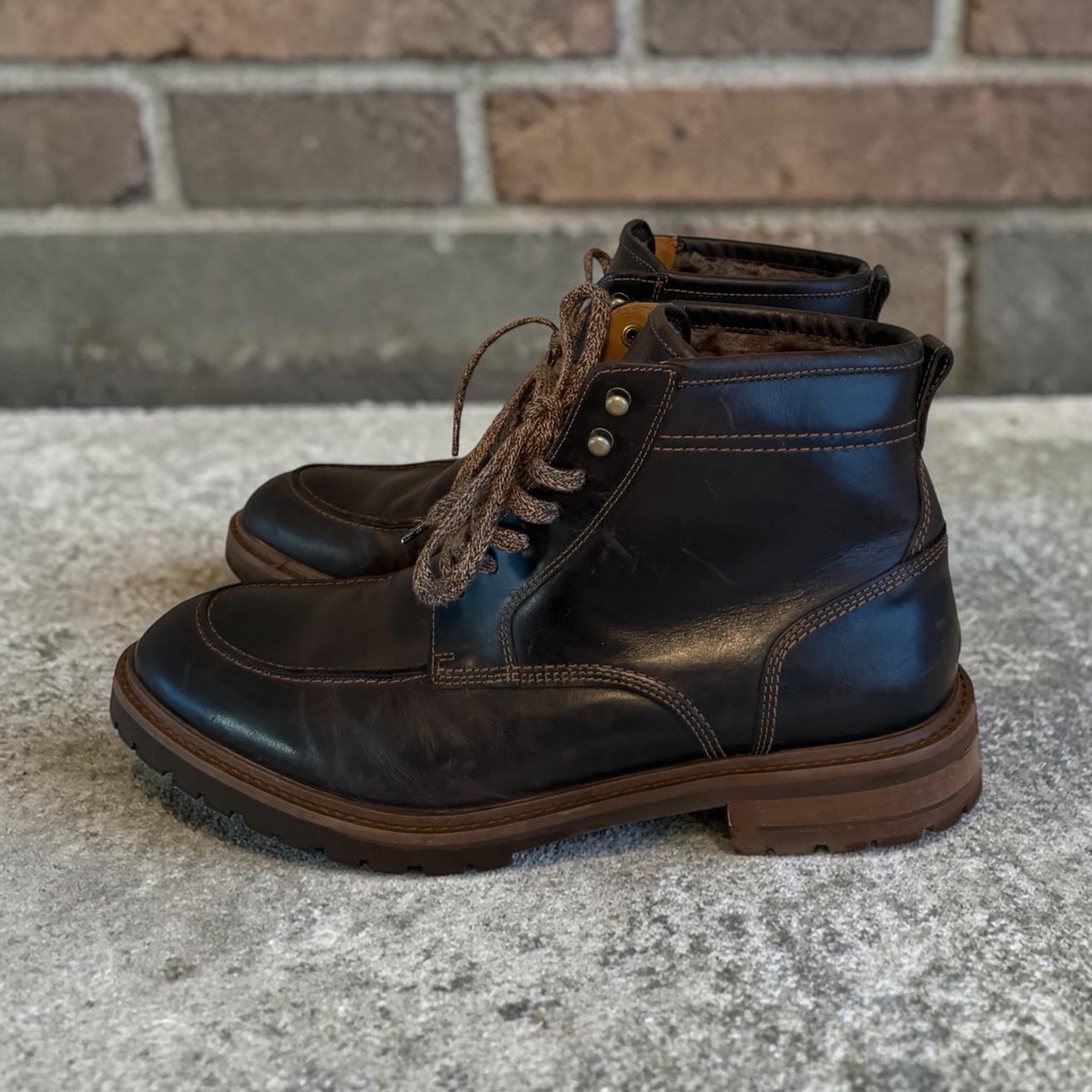 Johnson and Murphy, Brown, Chukka Boots,‎ Classic Lace Up, Brazil | Men’s 13 Johnston & Murphy Calder Chukka Brown Oiled Full Grain  main image 4