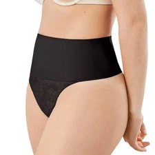 Maidenform Self Expressions Tame Your Tummy Black Thong SE0049 -- Women's xl