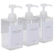 Refillable Shampoo and Conditioner Bottles for Shower Wall and Dispenser