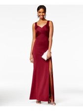 EMERALD SUNDAE Womens Mermaid Dress Burgundy Sleeveless Juniors S