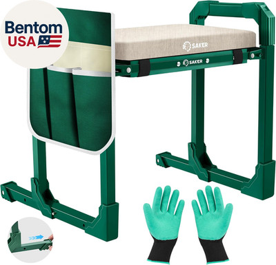 Garden Kneeler and Seat Foldable Gardening Stool with Extendable Legs & Thickene