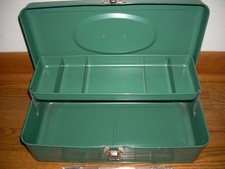 Vintage Western Auto Green Metal Tackle Box R...