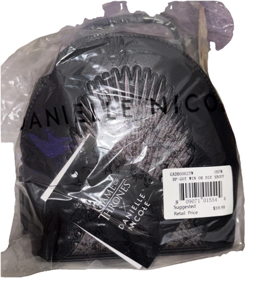 Mini Mochila Cartera Danielle Nicole Juego de Tronos Targaryen Dragons Nueva con Etiquetas Foto 3 de 4