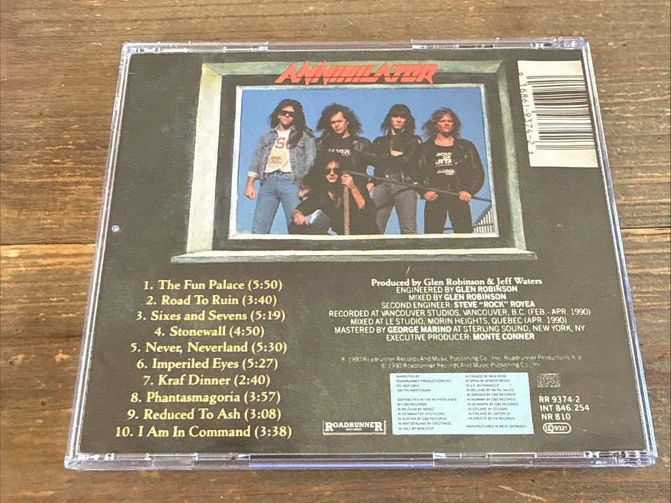 ANNIHILATOR - Never Neverland 1.Press 1990  Roadrunner  TESTAMENT / EXODUS - Bild 2 von 4