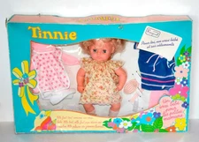 ✨RARE! Ancienne Poupée - Tinnie blonde - Raynal - coffret Deluxe 70's -NEUVE !✨