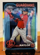 2024 Topps Chrome #158 Bo Naylor  Big Apple Refractor Guardians  Fanatics