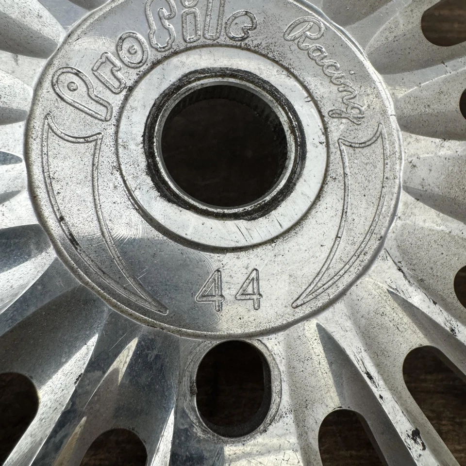 Plato plateado Profile Racing Imperial Piñón BMX 44T Spline Drive 19 mm Foto 2 de 4