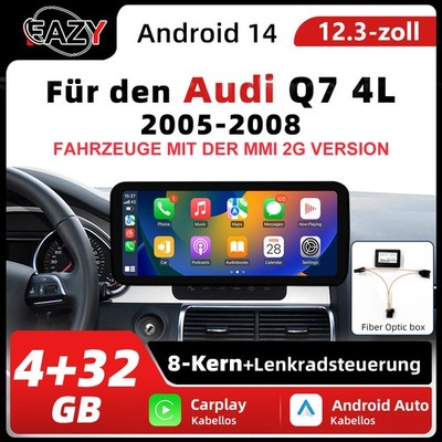 12.3'' Android 14.0 Autoradio Navi GPS Carplay Für Audi Q7 4L 2005-2008 Bluetooth