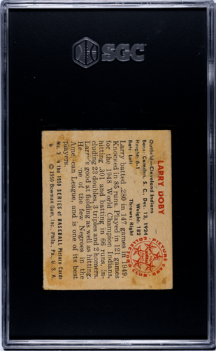 1950 Bowman 39 Larry Doby - SGC 2 HIGH END APPEAL - Foto 2 di 2