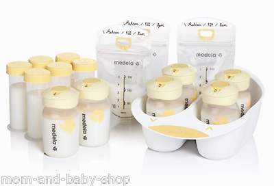 MEDELA BREAST MILK STORAGE SOLUTION BOTTLE LABELING LID STORAGE TRAY PUMP BAG