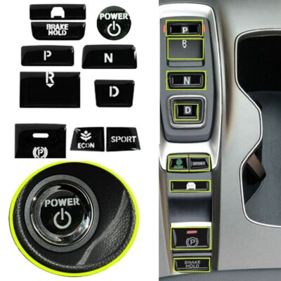 For Acord 2018-2022 Interior Gear Shift Box Panel Button Cover Trim 10pcs